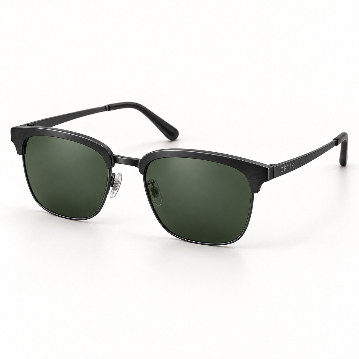 OPTIK Nocturne — Black frame, Green lenses — product