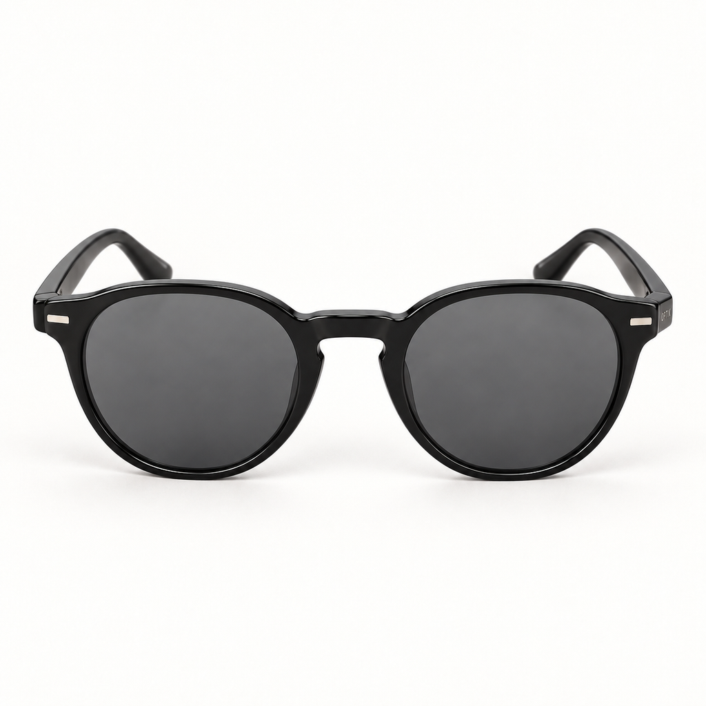 OPTIK Radius — Black frame, Smoke Grey lenses — detail