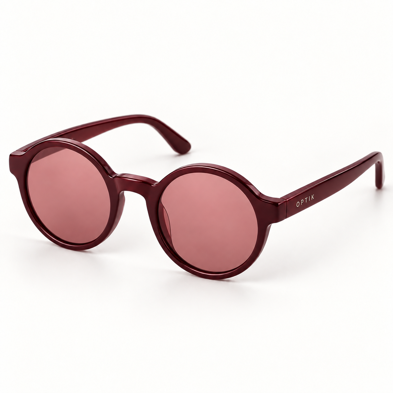OPTIK Zephyr — Burgundy frame, Rose lenses — product
