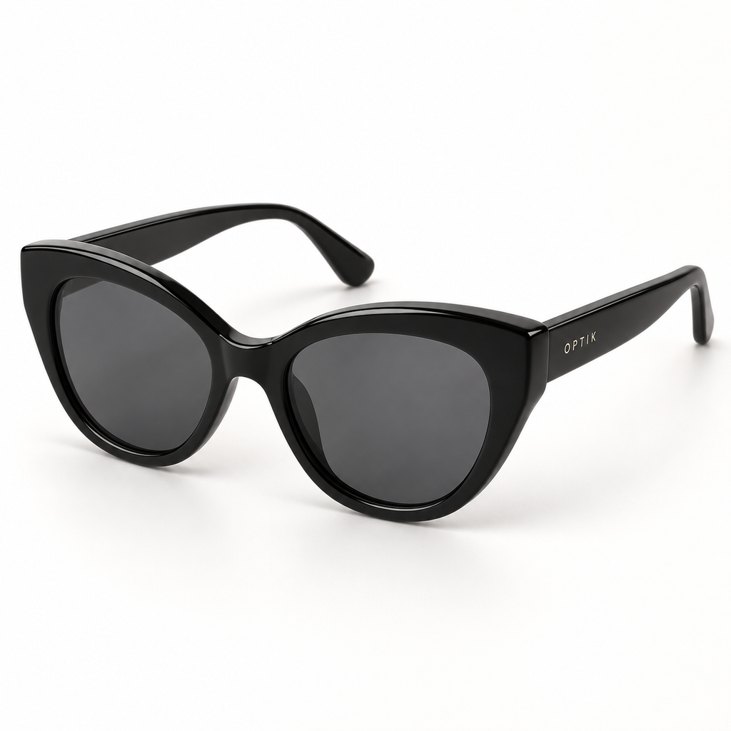 OPTIK Lucent — Black frame, Smoke Grey lenses — product