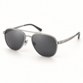 OPTIK Meridian — Silver frame, Smoke Grey lenses — product