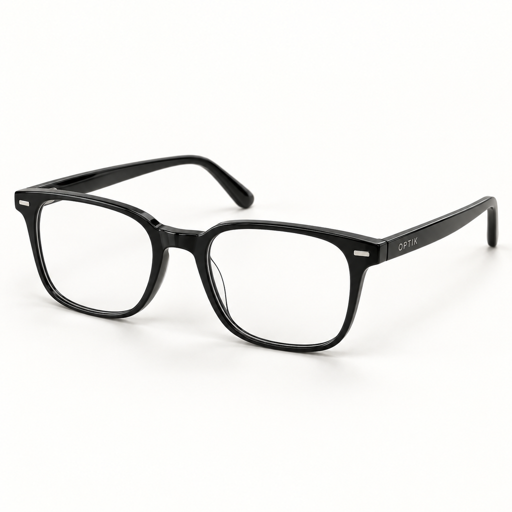 OPTIK Folio — Black frame, Clear lenses — product
