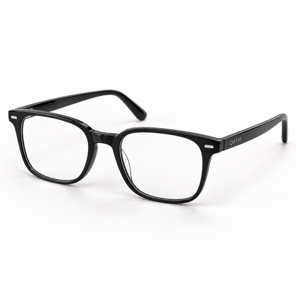 OPTIK Folio — Black frame, Clear lenses — product