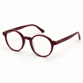 OPTIK Verse — Burgundy frame, Clear lenses — product