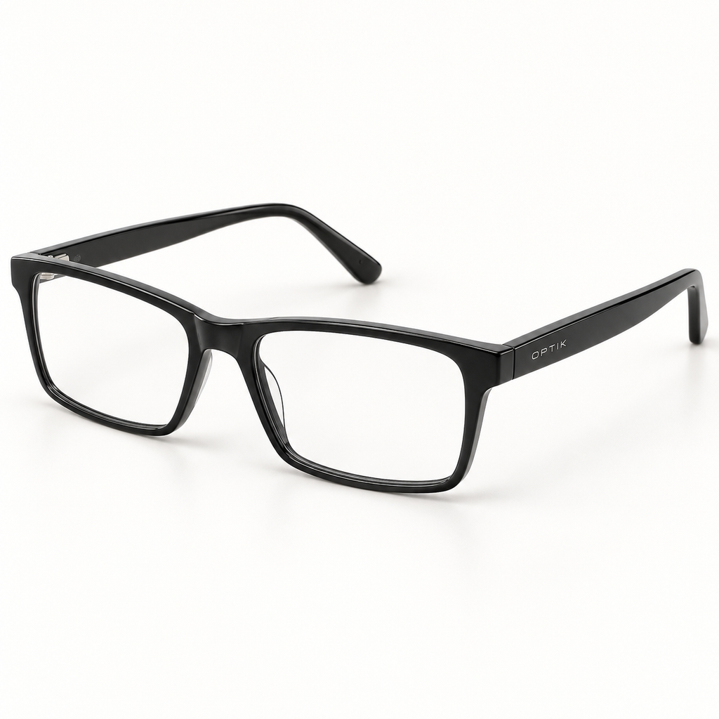 OPTIK Quill — Black frame, Clear lenses — product