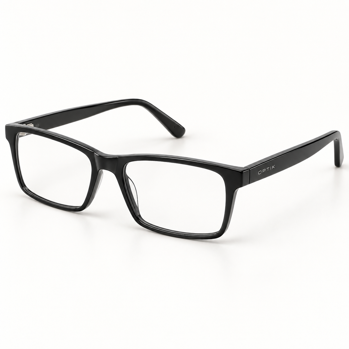OPTIK Quill — Black frame, Clear lenses — product