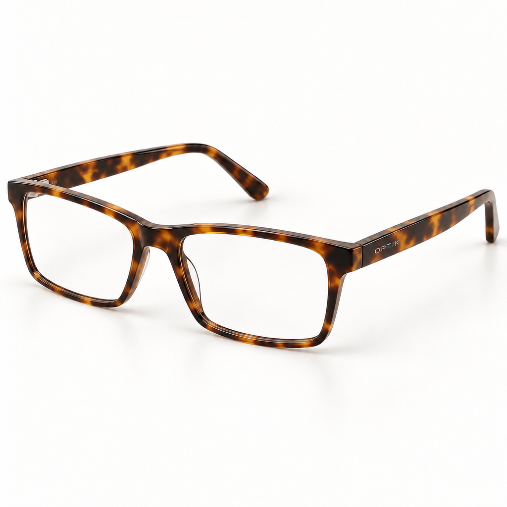OPTIK Quill — Tortoise frame, Clear lenses — product