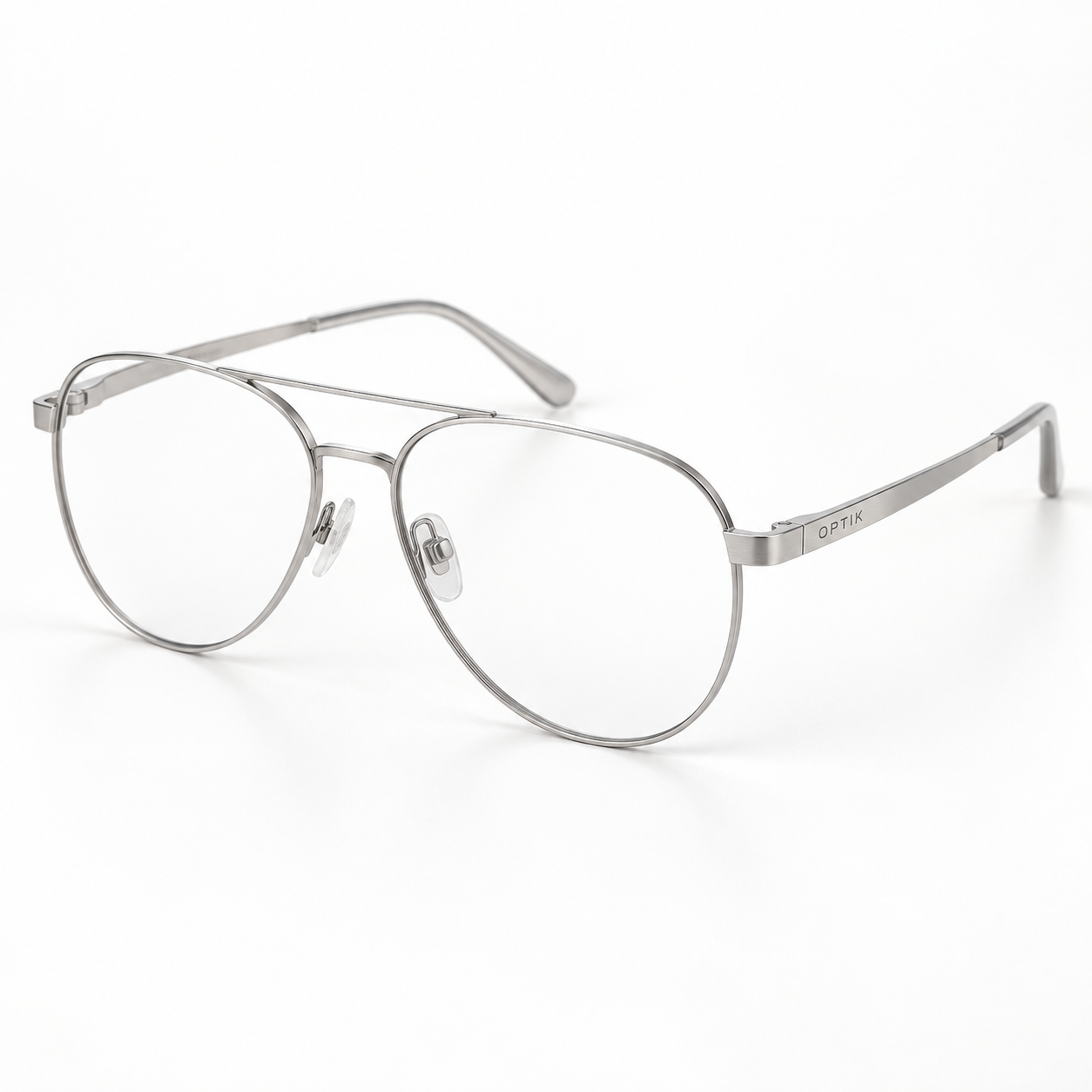 OPTIK Focus — Silver frame, Clear lenses — product