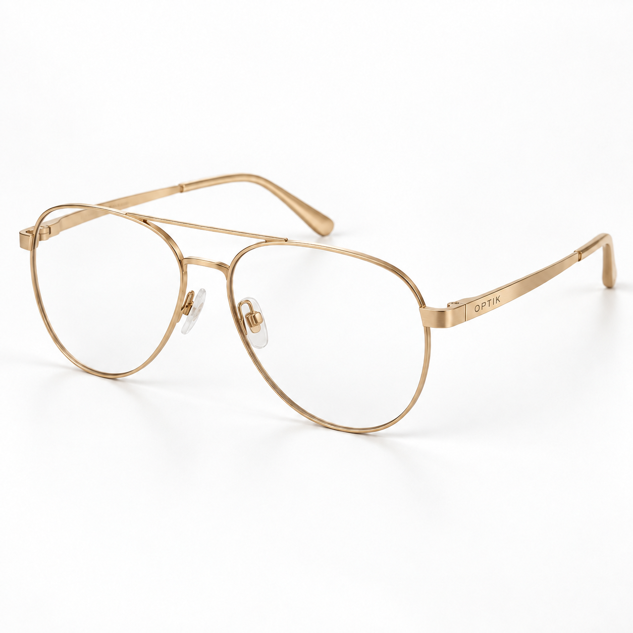 OPTIK Focus — Gold frame, Clear lenses — product