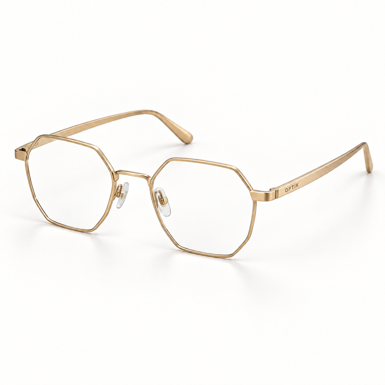 OPTIK Index — Gold frame, Clear lenses — product