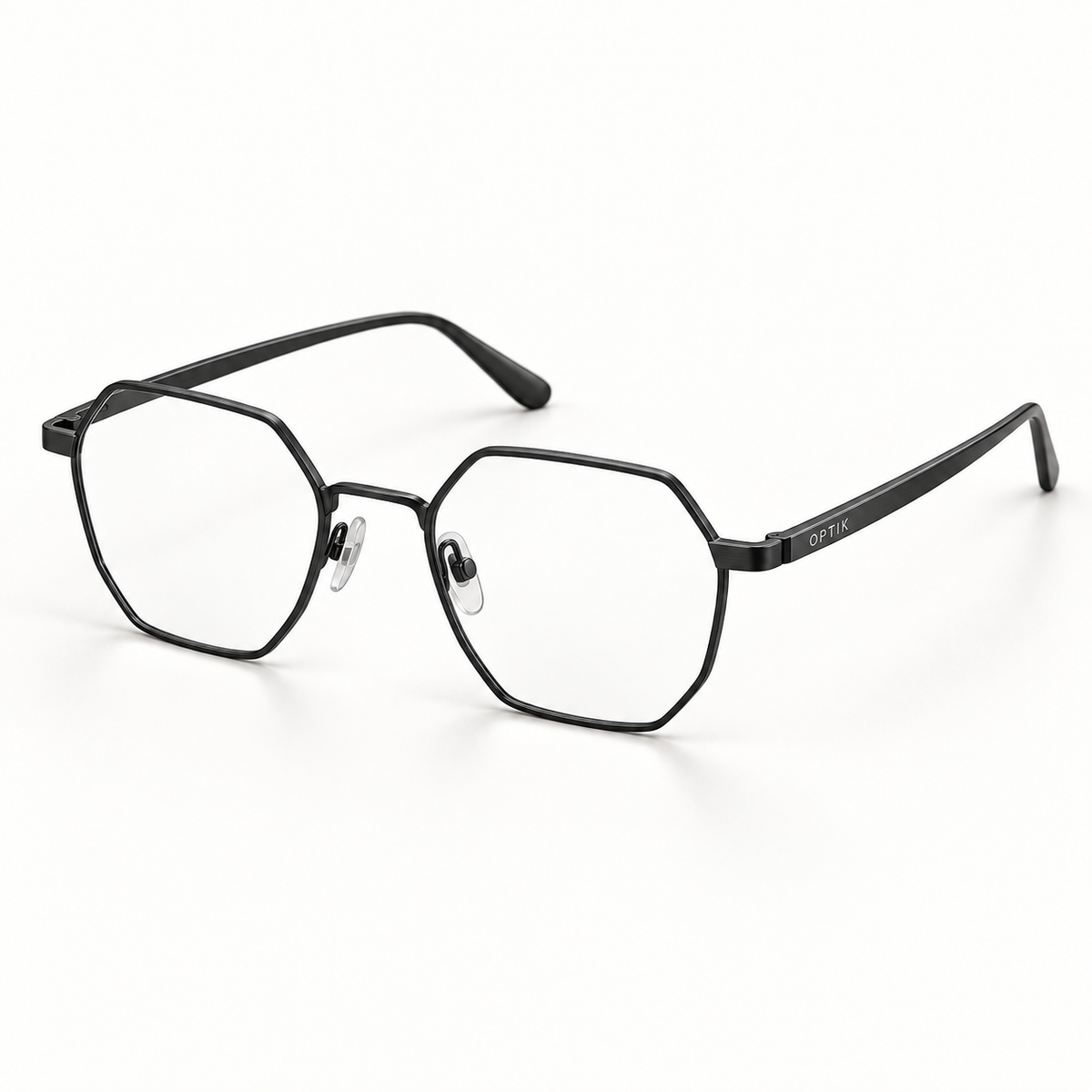OPTIK Index — Black frame, Clear lenses — product