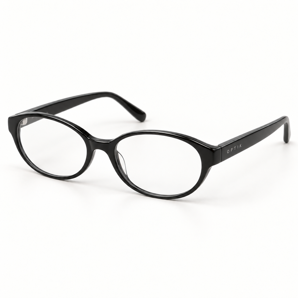 OPTIK Serif — Black frame, Clear lenses — product