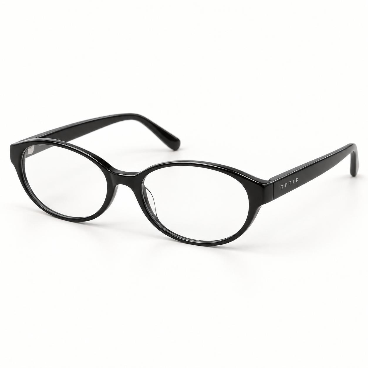 OPTIK Serif — Black frame, Clear lenses — product