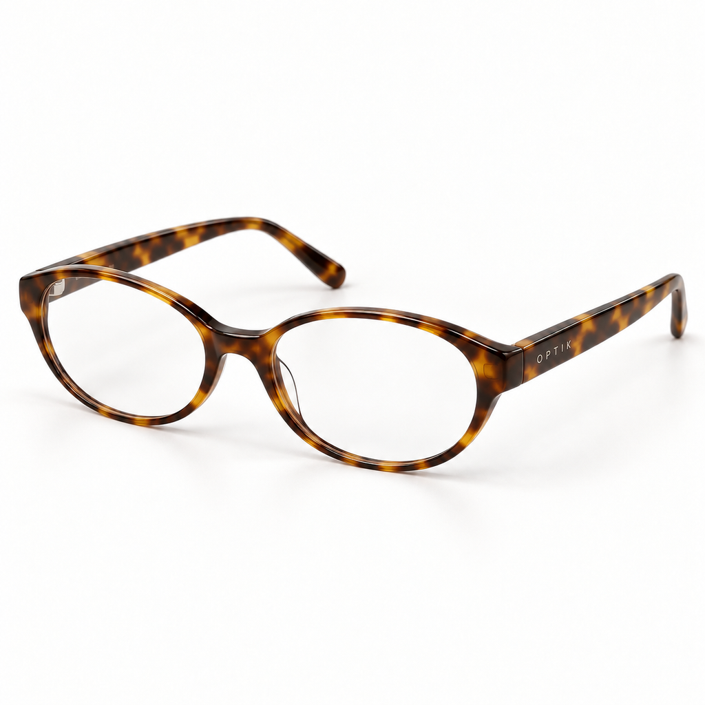 OPTIK Serif — Tortoise frame, Clear lenses — product