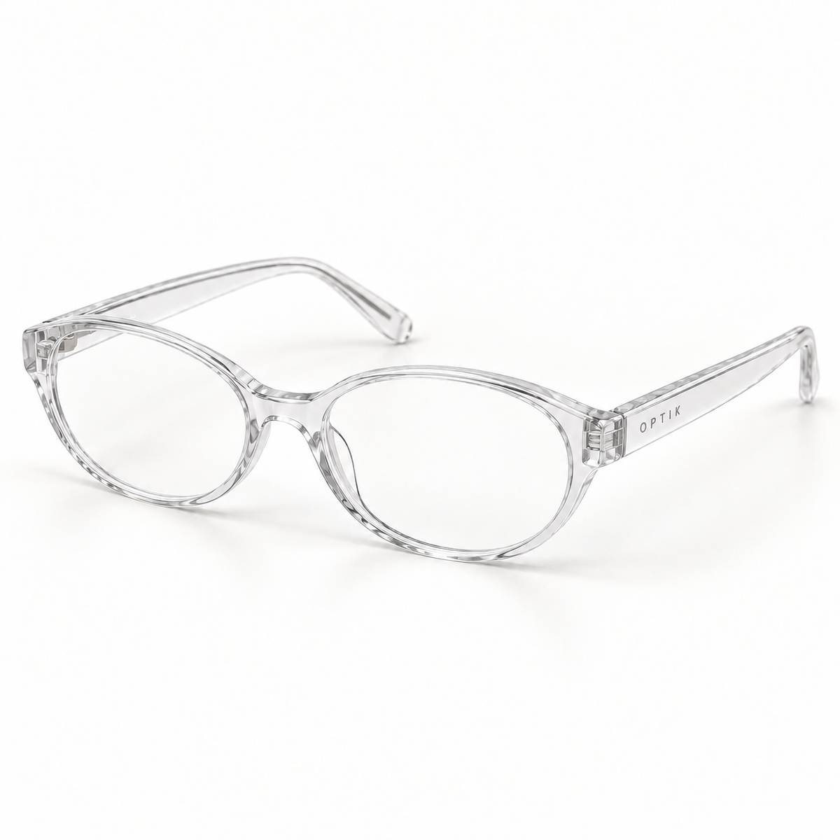 OPTIK Serif — Crystal frame, Clear lenses — product