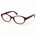 OPTIK Serif — Burgundy frame, Clear lenses — product