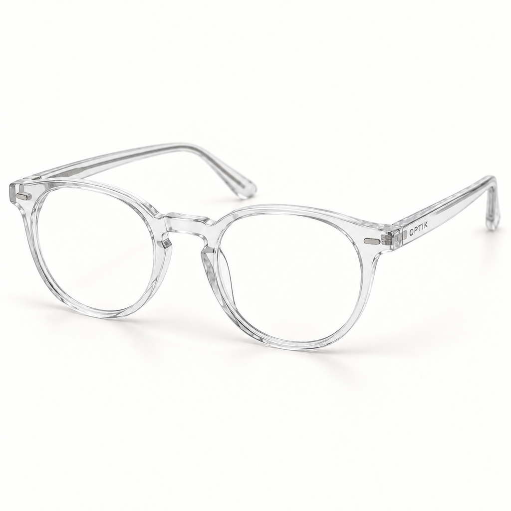 OPTIK Note — Crystal frame, Clear lenses — product