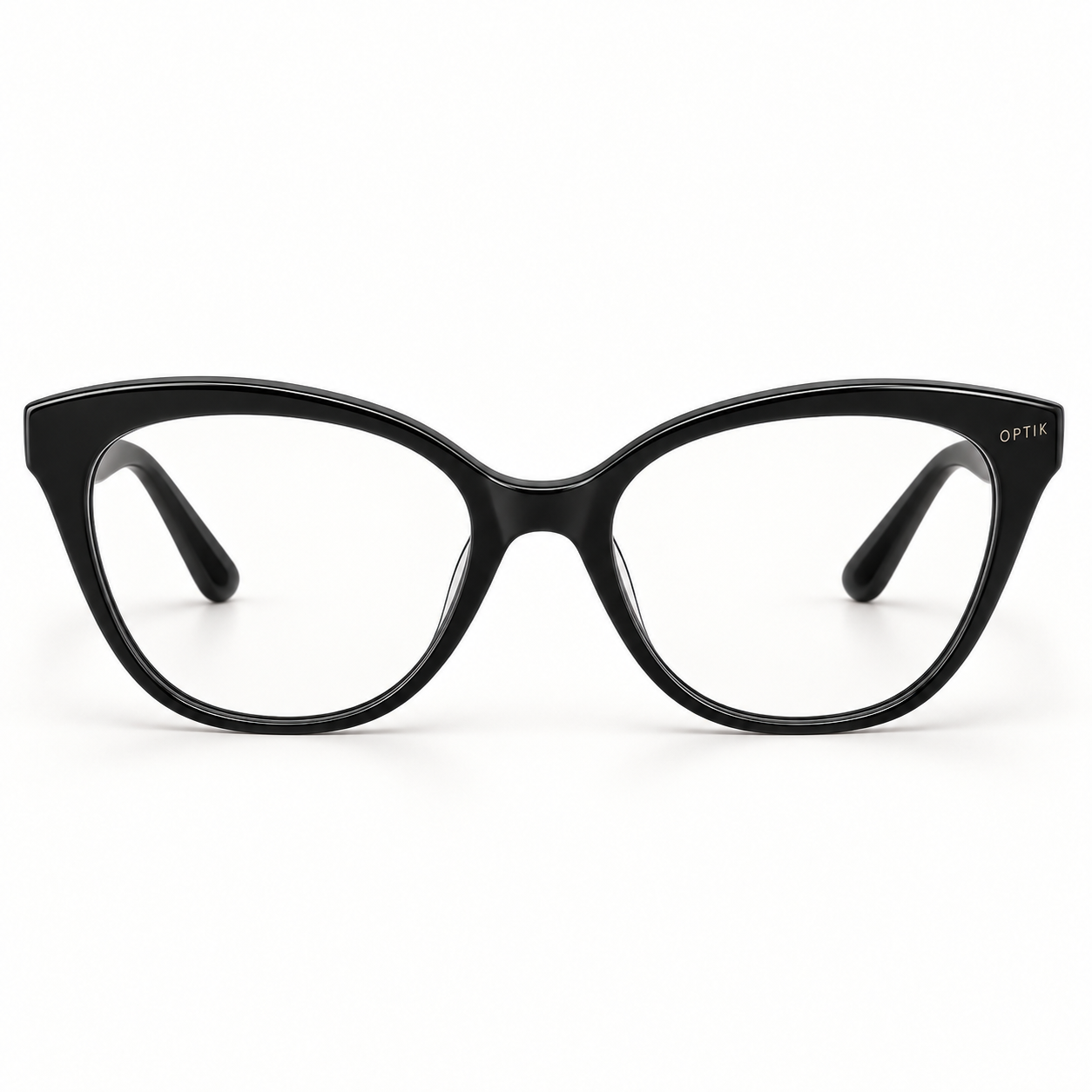 OPTIK Form — Black frame, Clear lenses — detail