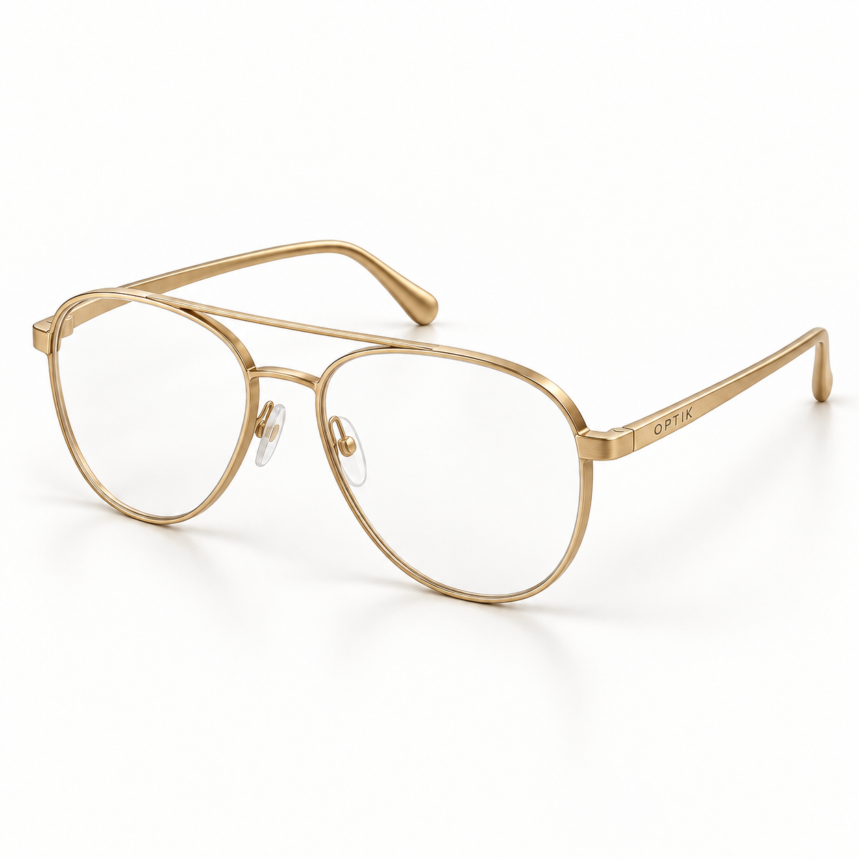 OPTIK Metro — Gold frame, Clear lenses — product