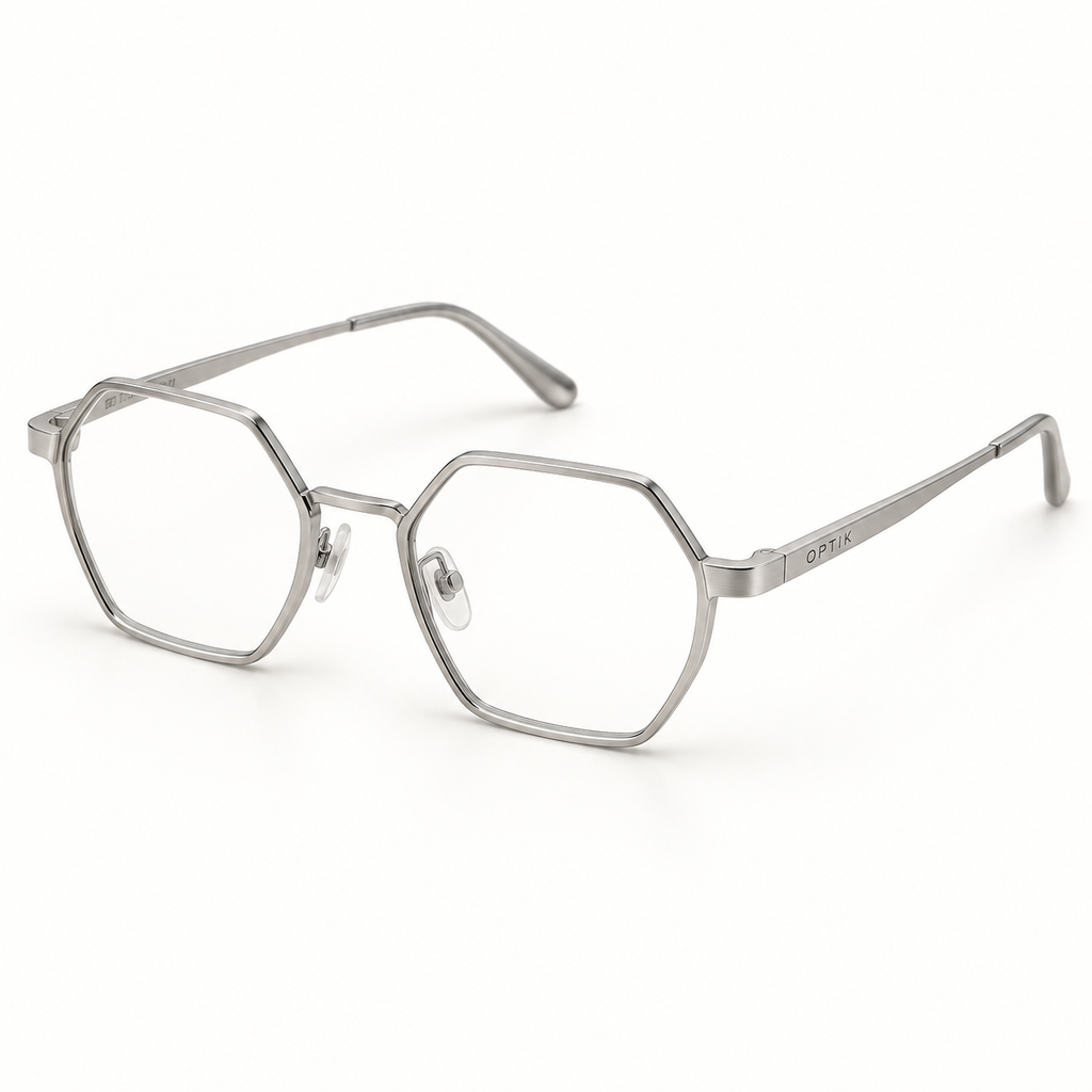 OPTIK Civic — Silver frame, Clear lenses — product