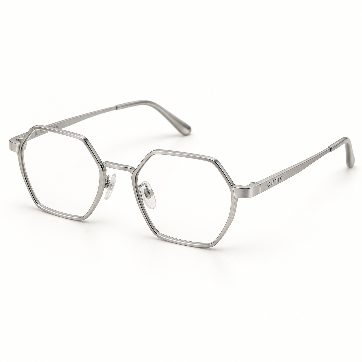 OPTIK Civic — Silver frame, Clear lenses — product
