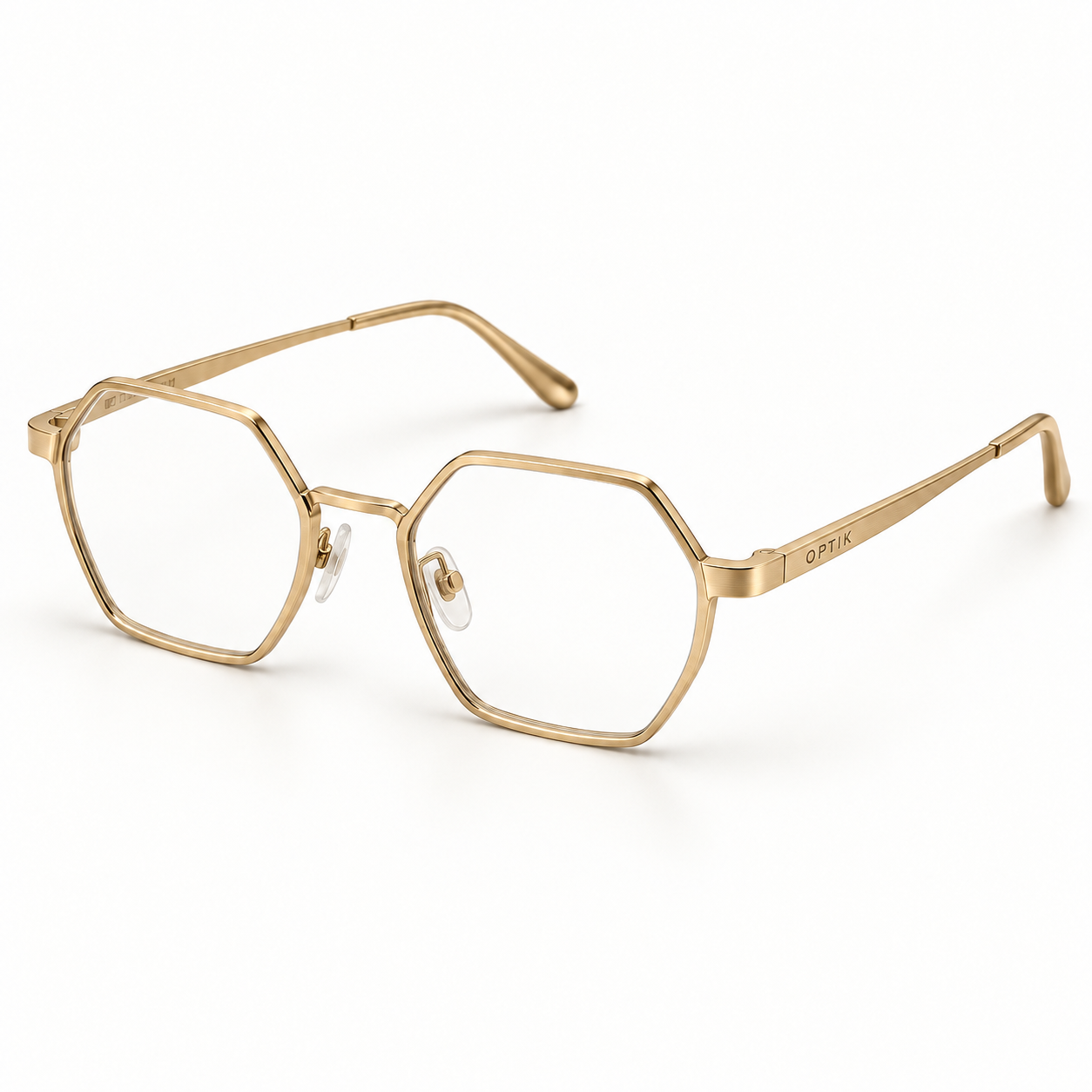 OPTIK Civic — Gold frame, Clear lenses — product