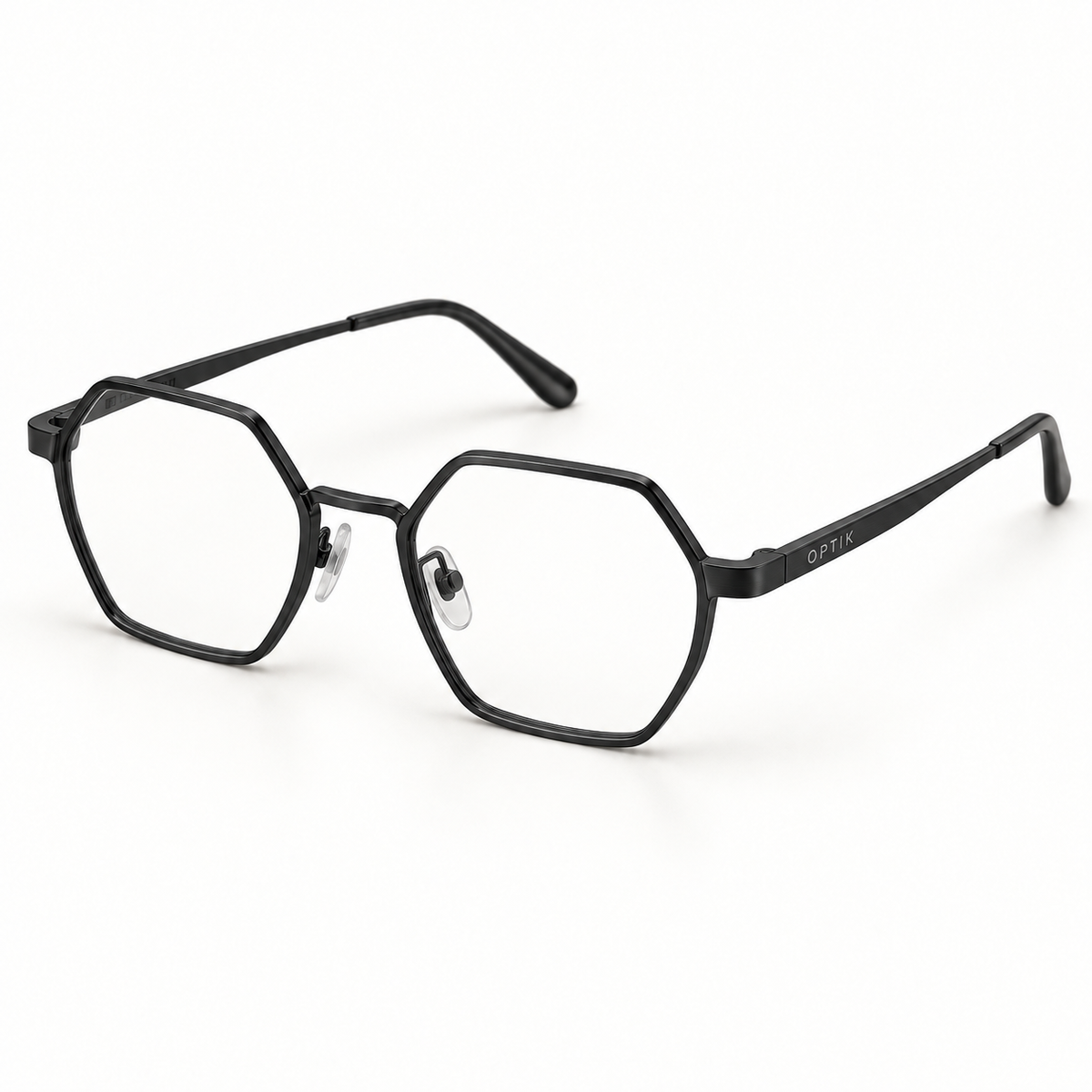 OPTIK Civic — Black frame, Clear lenses — product