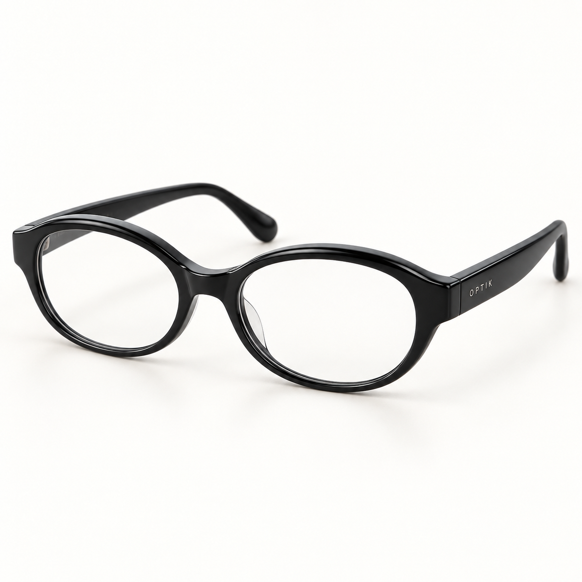 OPTIK Clarity — Black frame, Clear lenses — product
