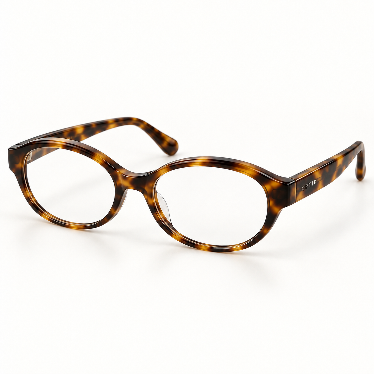 OPTIK Clarity — Tortoise frame, Clear lenses — product