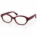 OPTIK Clarity — Burgundy frame, Clear lenses — product