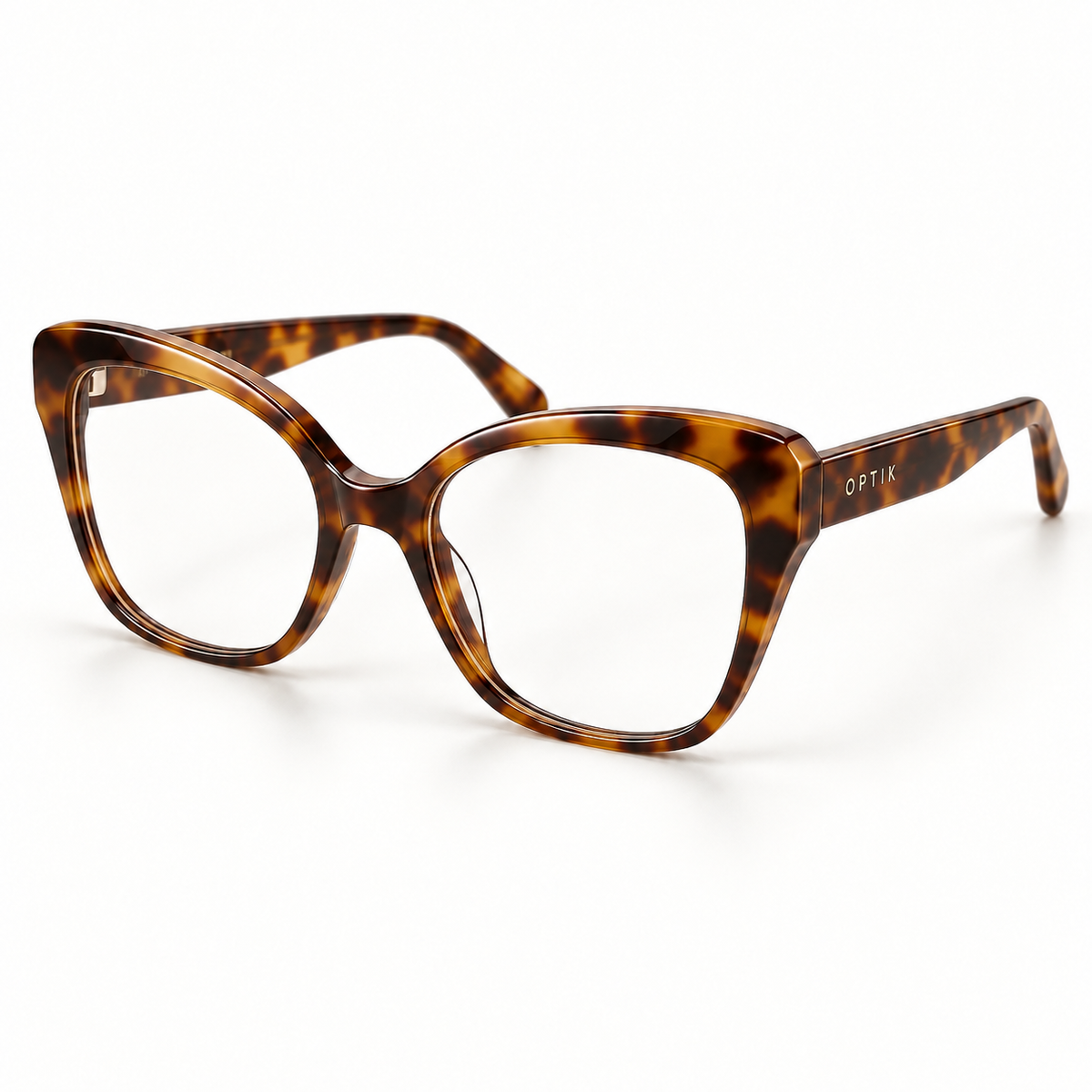 OPTIK Canvas — Tortoise frame, Clear lenses — product
