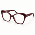 OPTIK Canvas — Burgundy frame, Clear lenses — product
