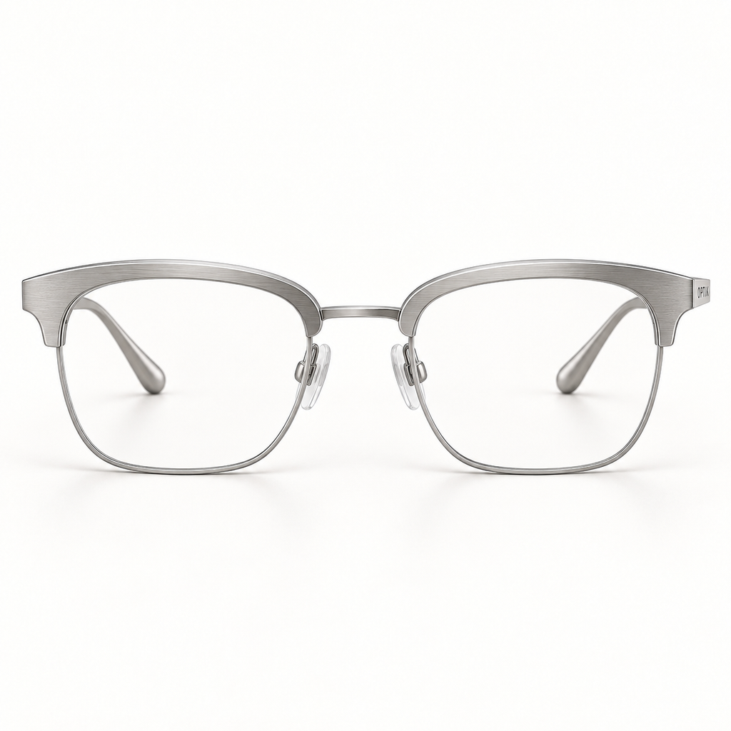 OPTIK Prism — Silver frame, Clear lenses — detail