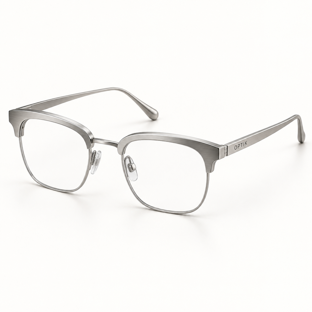 OPTIK Prism — Silver frame, Clear lenses — product