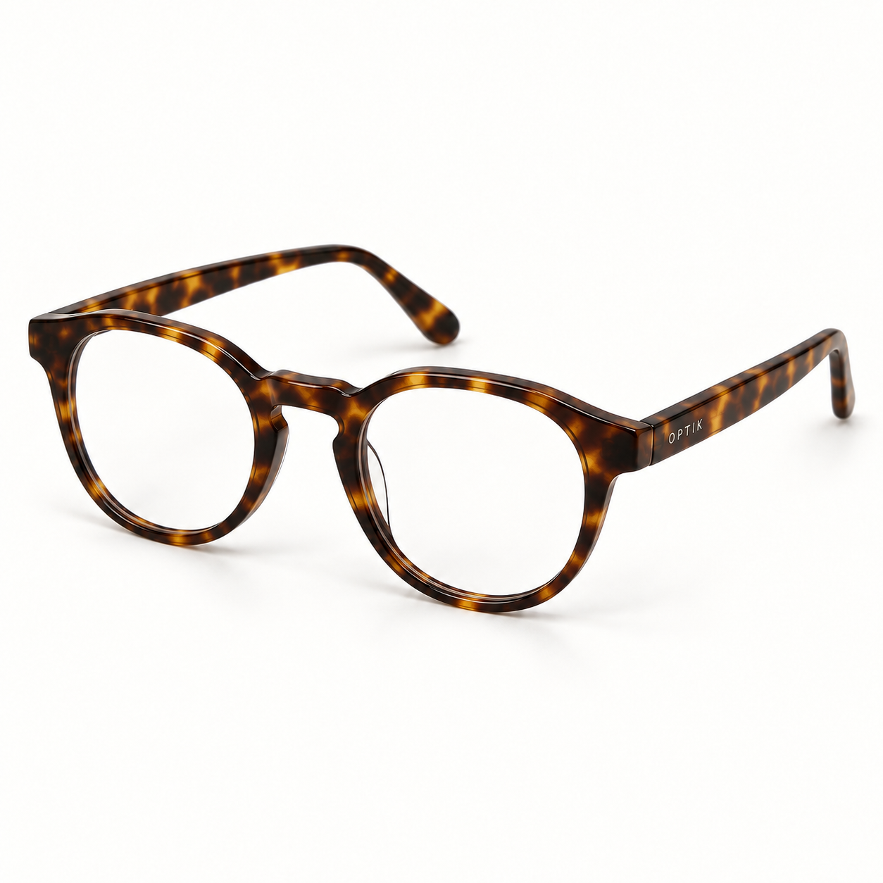 OPTIK Linear — Tortoise frame, Clear lenses — product