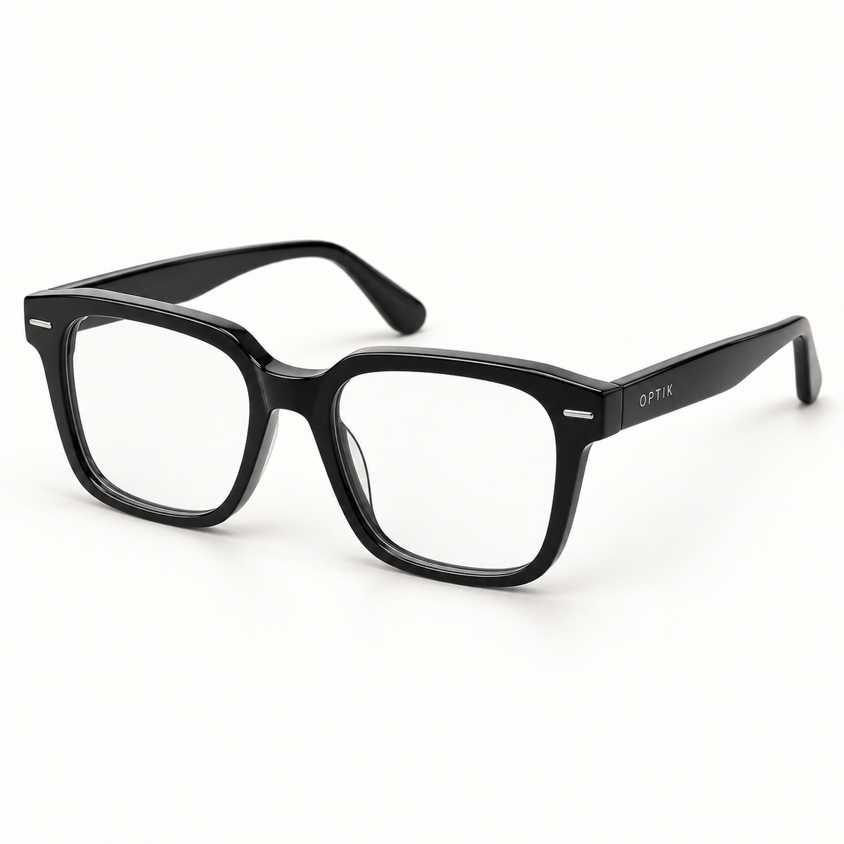 OPTIK Page — Black frame, Clear lenses — product