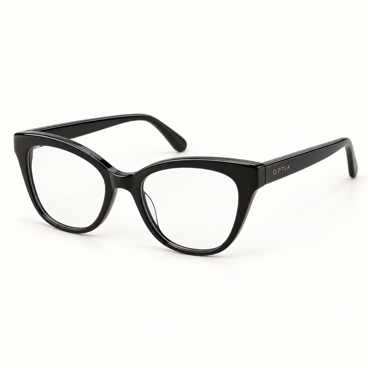 OPTIK Motto — Black frame, Clear lenses — product