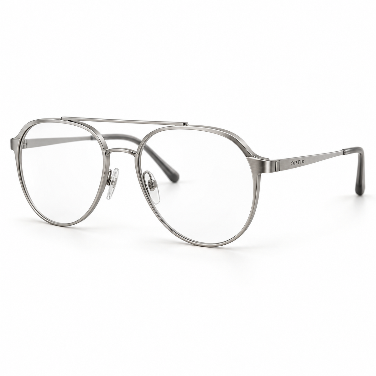 OPTIK Ellipse — Silver frame, Clear lenses — product