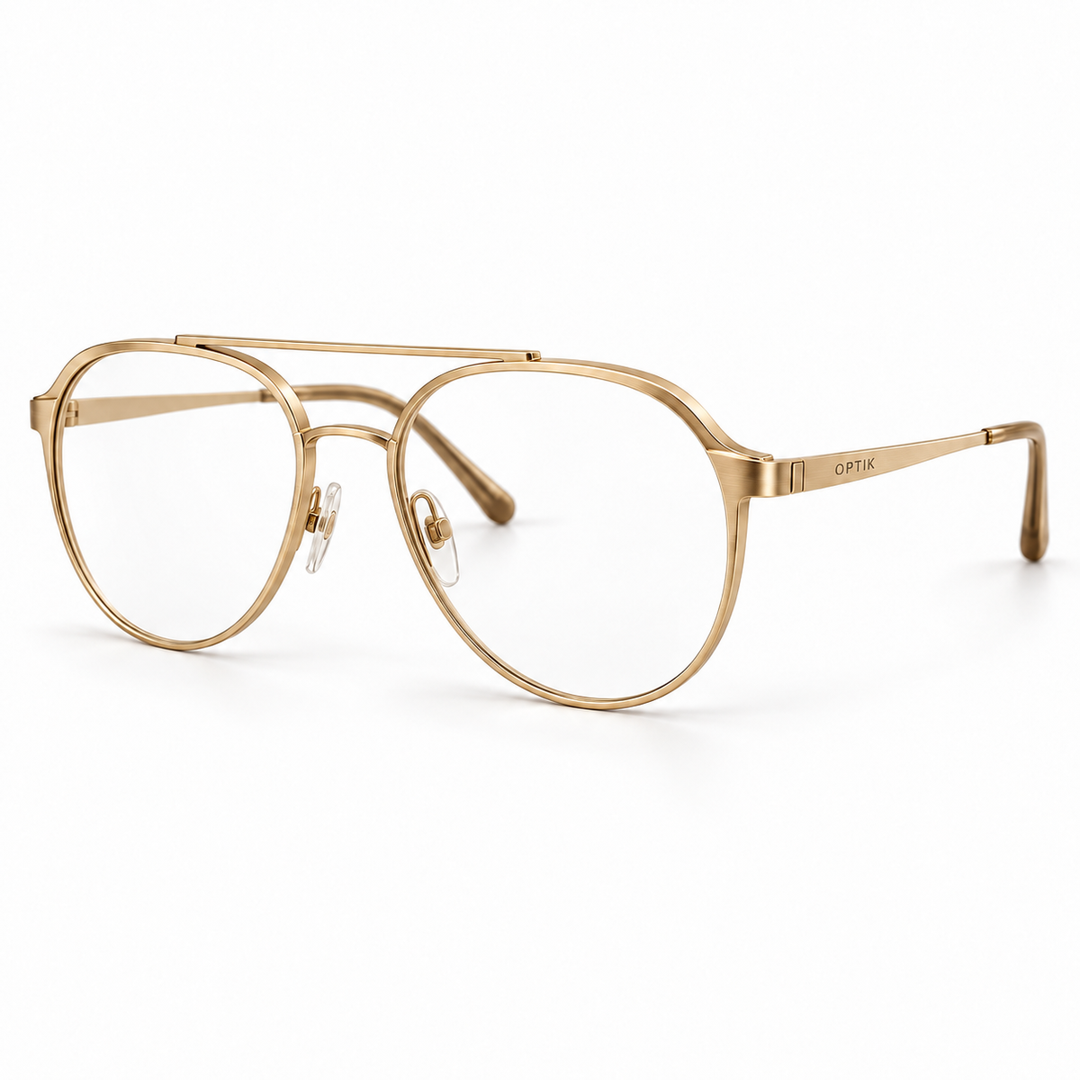 OPTIK Ellipse — Gold frame, Clear lenses — product