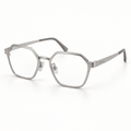 OPTIK Script — Silver frame, Clear lenses — product