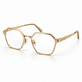 OPTIK Script — Gold frame, Clear lenses — product