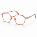 OPTIK Script — Rose Gold frame, Clear lenses — product