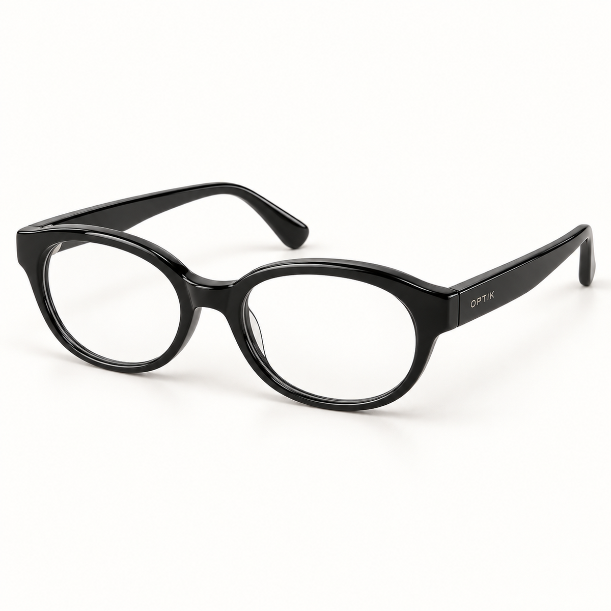 OPTIK Opus — Black frame, Clear lenses — product