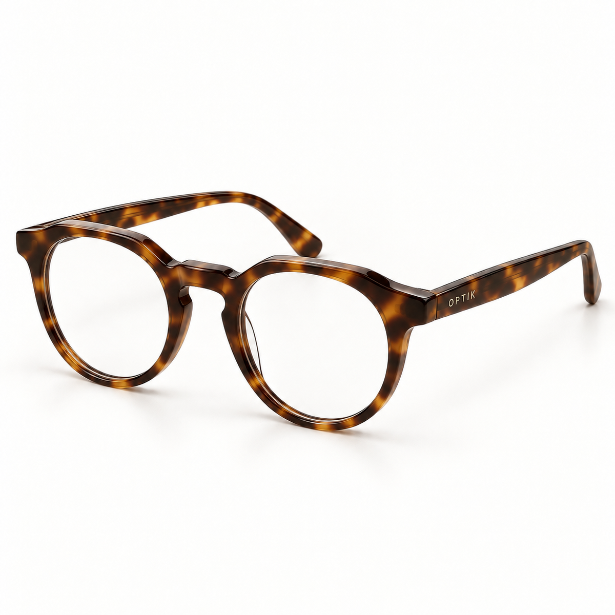 OPTIK Cadence — Tortoise frame, Clear lenses — product