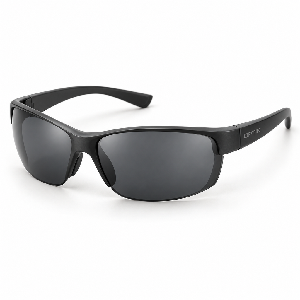 OPTIK Circuit — Black frame, Smoke Grey lenses — product