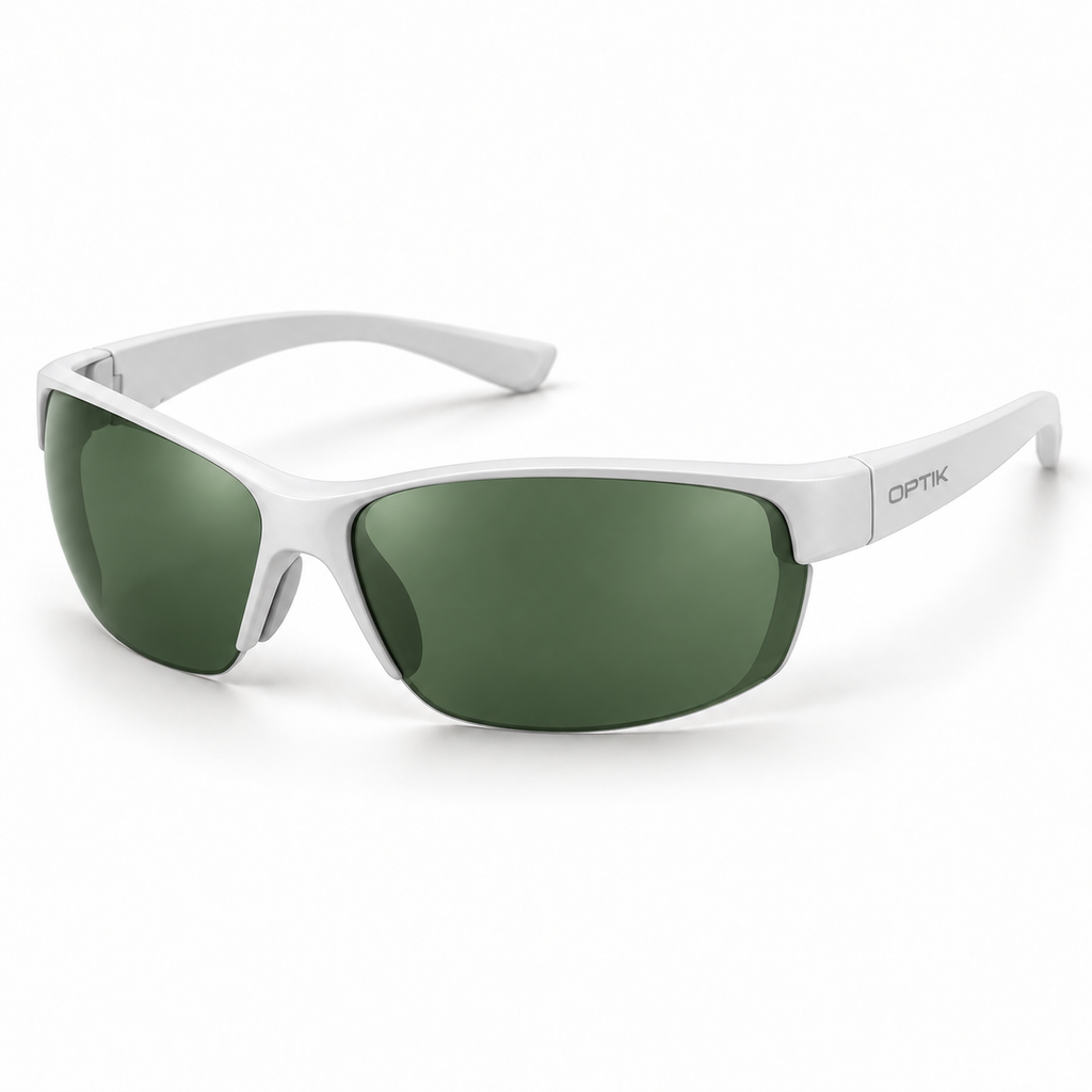 OPTIK Circuit — White frame, Green lenses — product
