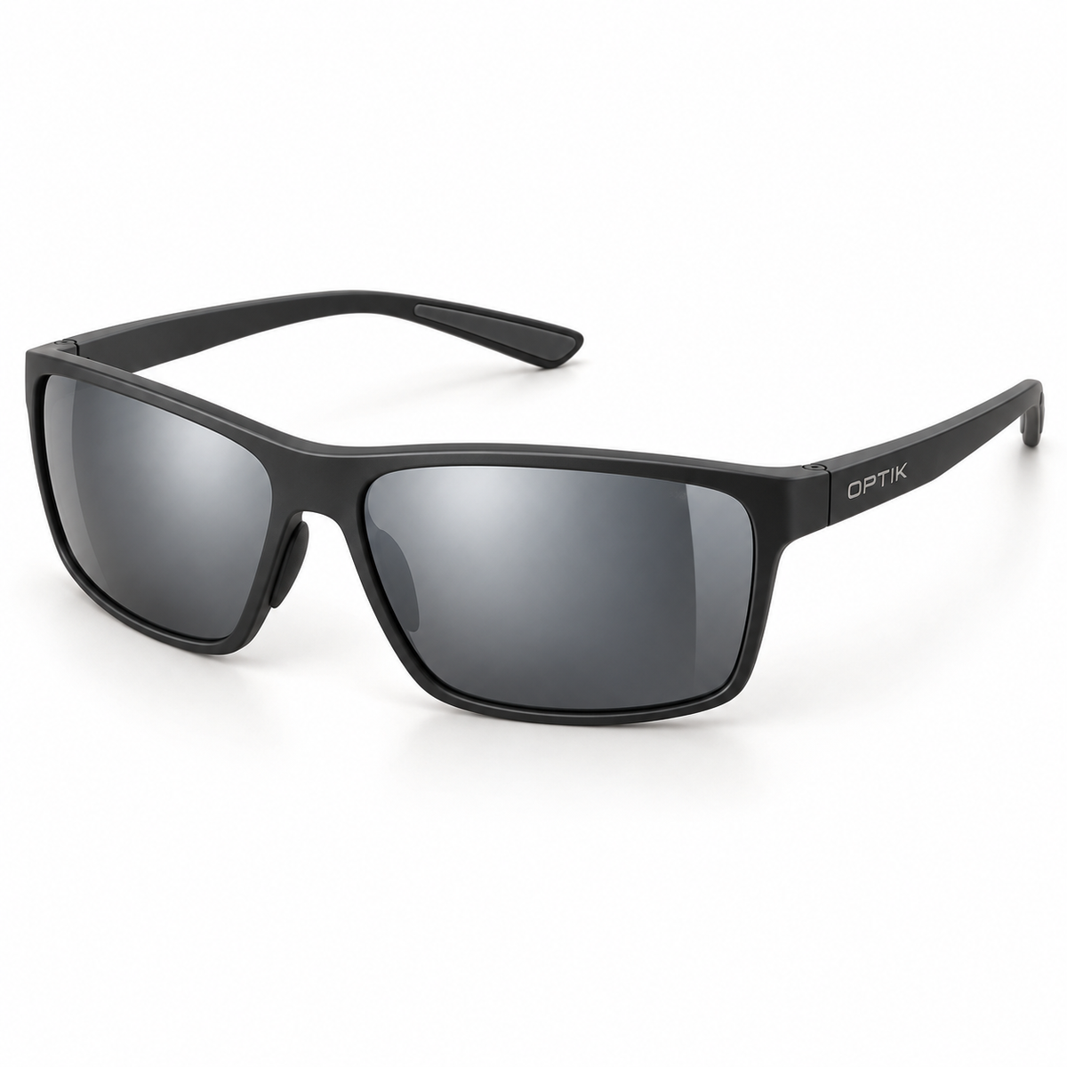 OPTIK Trek — Black frame, Smoke Grey lenses — product