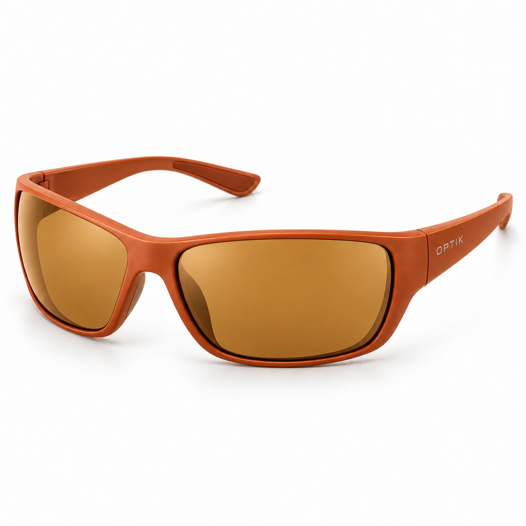 OPTIK Ridge — Orange frame, Amber lenses — product