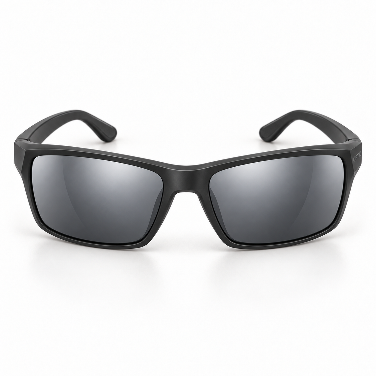 OPTIK Aerojet — Black frame, Smoke Grey lenses — detail