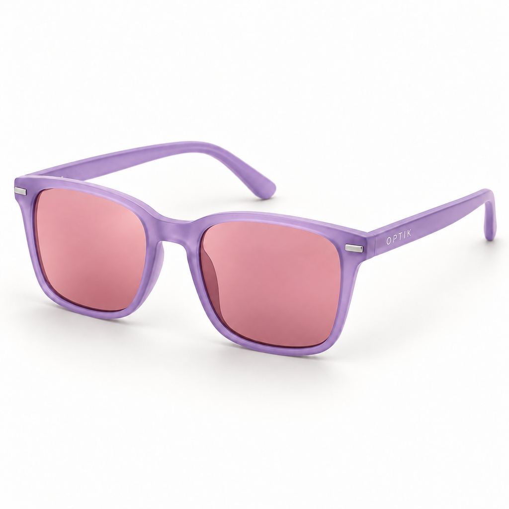 OPTIK Sunny — Purple frame, Rose lenses — product